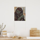 POSTER ART CHIMPANZÉ (Cuisine)