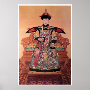 Poster Art Chinois Mur Vintage Impératrice Chine Impressi