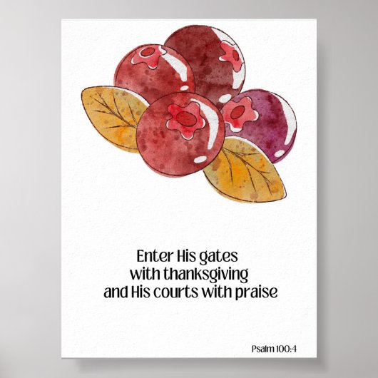 Poster Art chrétien de Thanksgiving rustique (Devant)
