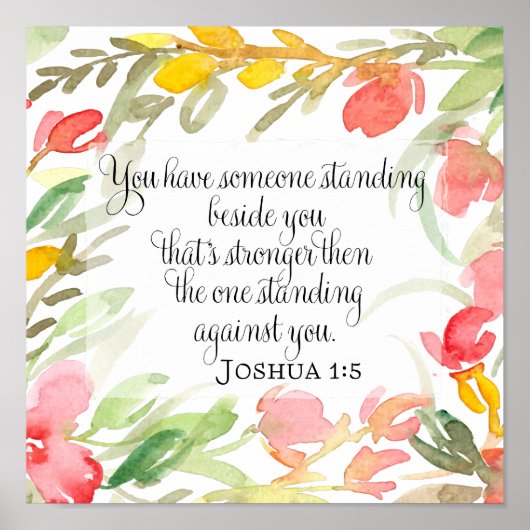 Poster Art chrétien | Joshua 1:5 (Devant)