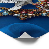 Poster Art colombes de mariage (Coin)