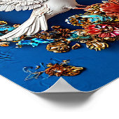 Poster Art colombes de mariage (Coin)