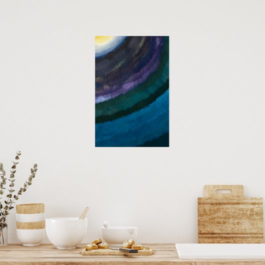 Poster Art Coloré Abstrait Lines (Cuisine)