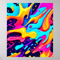 Art coloré dynamique du chaos des couleurs