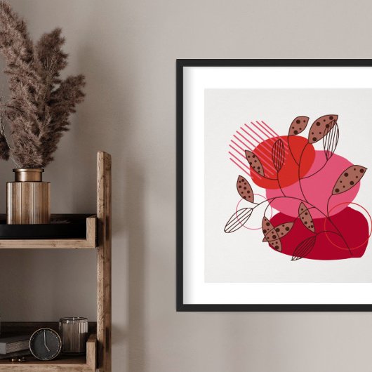 Poster Art contemporain abstrait original