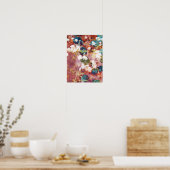 Poster Art cool et tendance de motif de fleurs romantique (Cuisine)