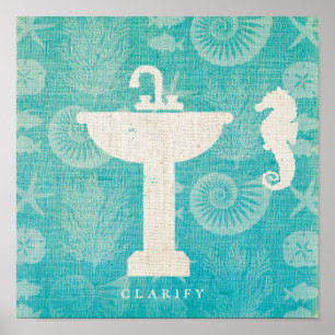 Poster Art côtier   Évier de salle de bain