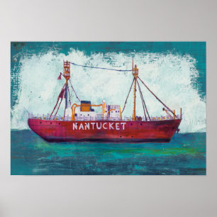Poster Art côtier   Nantucket Lightship
