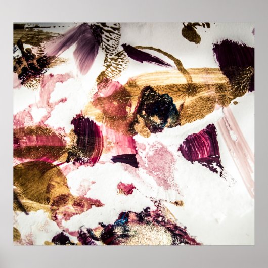 Poster Art créatif Abstrait Gold Sparkles (Devant)