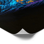 Poster Art créatif autre monde psychédélique des champign (Coin)