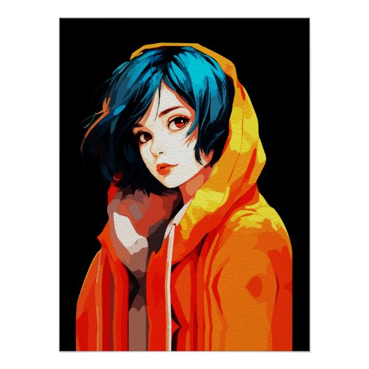 Poster Art créatif d'anime mural | Filles 07 (Devant)