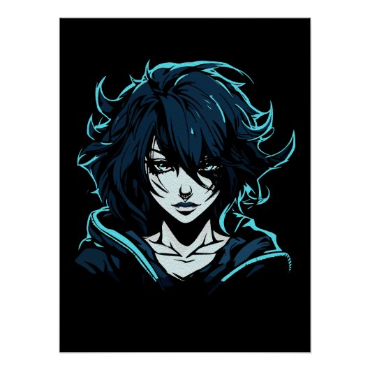 Poster Art créatif d'anime pour mur | Filles 17 (Devant)