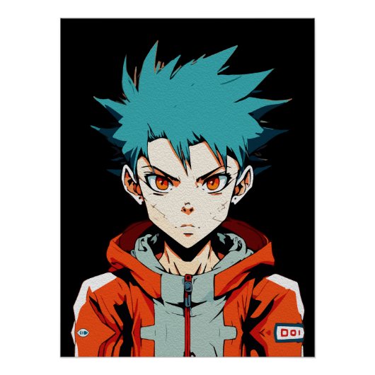 Poster Art créatif d'anime pour mur | Garçons 03 (Devant)