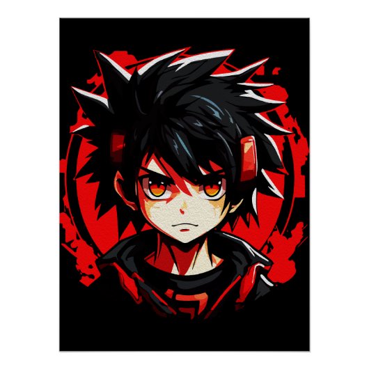Poster Art créatif d'anime pour mur | Garçons 11 (Devant)