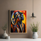 Poster Art Cubiste Abstrait Gras