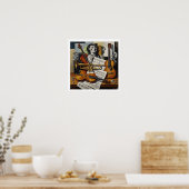 Poster Art Cubiste Still Life (Cuisine)