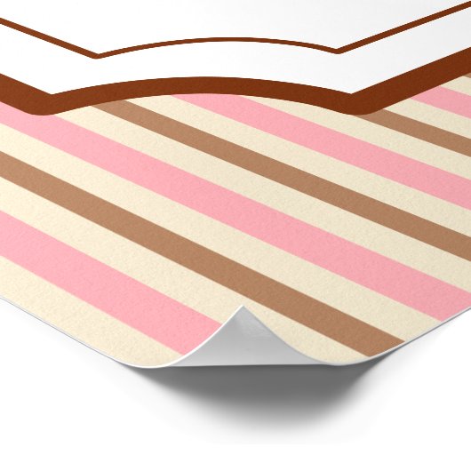 Poster Art Cupcakes rose (Coin)