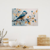 Poster Art d'aquarelle Blue Jay (Cuisine)