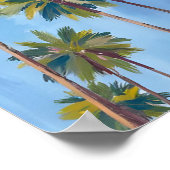 Poster Art d'aquarelle de palmiers tropical (Coin)
