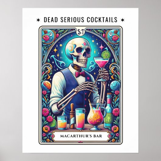 Poster Art de bar de tarot (Devant)
