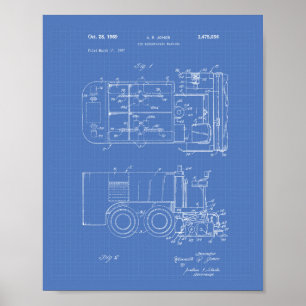 Poster Art de brevet de la machine à glace 1969 - modèl