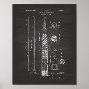Poster Art de brevet de la poignée 1968 de queue de