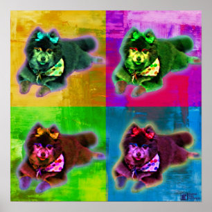 Poster Art de bruit de chien de jouet