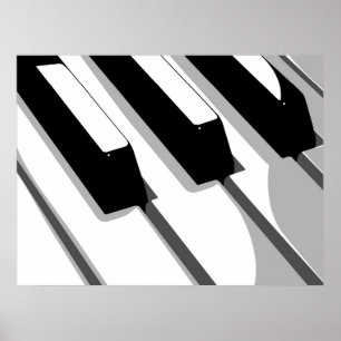 Poster Art de bruit de clavier de piano