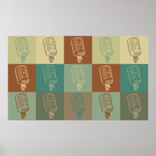 Poster Art de bruit de radiodiffusion