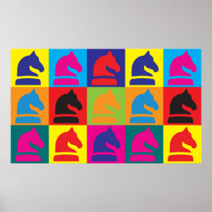 Poster Art de bruit d'échecs