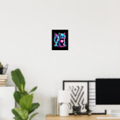 Poster Art de bug amusant Mignon chat Chaton Saint-Valent (Bureau à domicile)