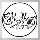 Poster Art de calligraphie d'amour de Shubham (Devant)