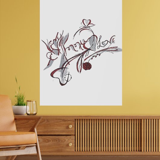 Poster art de calligraphie dessinée à la main sur mesure (Salon 2)