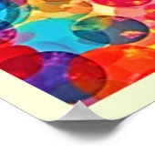Poster Art de chaos de couleur de cercles superposés (Coin)