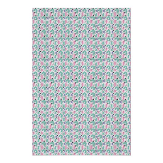 Poster Art de chat | Arc-en-ciel de chat mignon (Devant)
