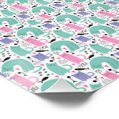 Poster Art de chat | Arc-en-ciel de chat mignon (Coin)