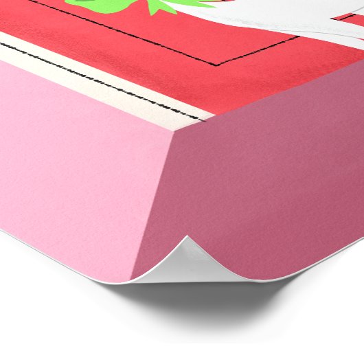 Poster Art de Chat et de Souris blanc (Coin)