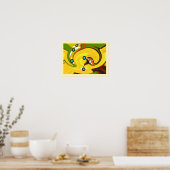 Poster art de chemin doré (Cuisine)