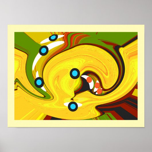 Poster art de chemin doré (Devant)