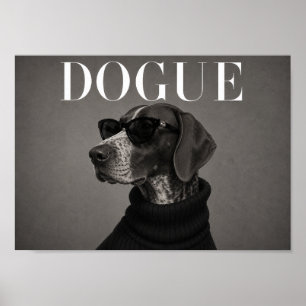 Poster Art de chien Pointer allemand chic mode Pr