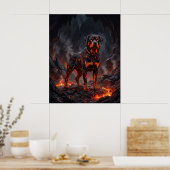 Poster Art de chien Rottweiler de forge en fusion (Cuisine)