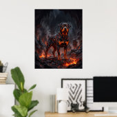 Poster Art de chien Rottweiler de forge en fusion (Bureau à domicile)