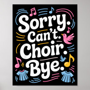 Poster Art de chœur cool pour hommes femmes professeur de