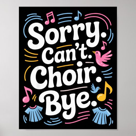 Poster Art de chœur cool pour hommes femmes professeur de (Devant)