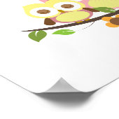 Poster Art de chouette de nursery (Coin)