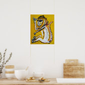Poster Art de cirque singe (Cuisine)