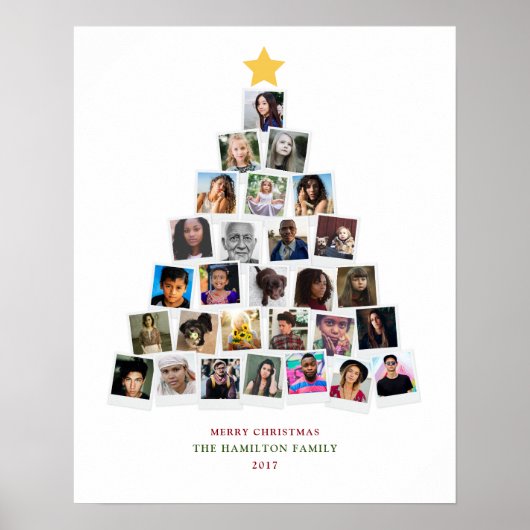 Poster Art de clichés d'arbre de Noël (Devant)