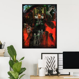 Poster Art de collage surréaliste des jumeaux de la flamm