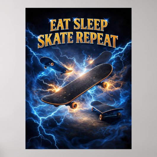 Poster Art de contrefaçon de skate rétro 90s (Devant)