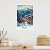 Poster Art de course de ski du Vermont 1 (Cuisine)